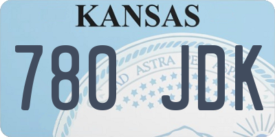 KS license plate 780JDK