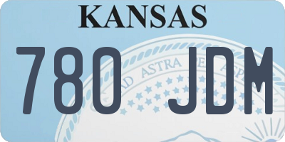 KS license plate 780JDM