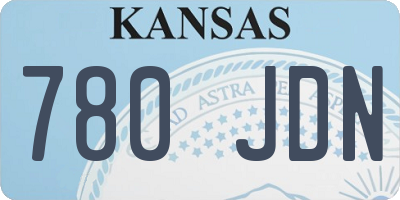 KS license plate 780JDN