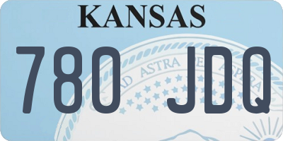 KS license plate 780JDQ
