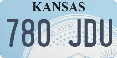 KS license plate 780JDU