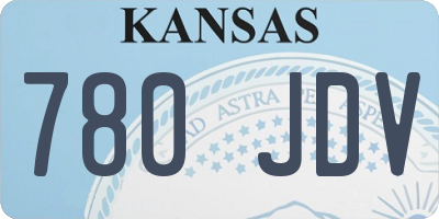 KS license plate 780JDV