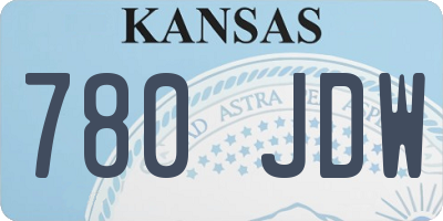 KS license plate 780JDW
