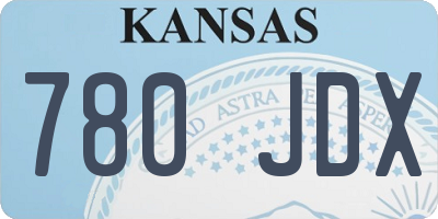 KS license plate 780JDX