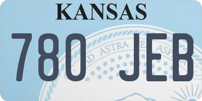 KS license plate 780JEB