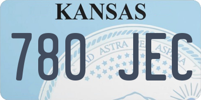 KS license plate 780JEC
