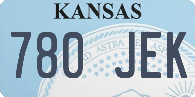 KS license plate 780JEK