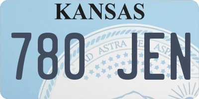KS license plate 780JEN