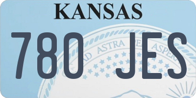 KS license plate 780JES