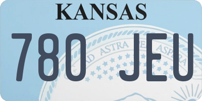 KS license plate 780JEU