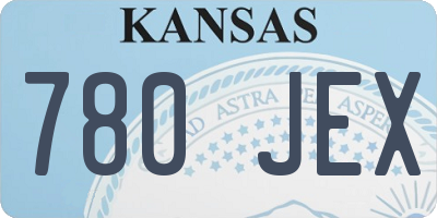 KS license plate 780JEX