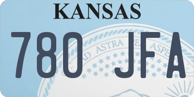 KS license plate 780JFA