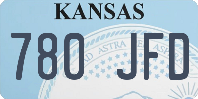 KS license plate 780JFD