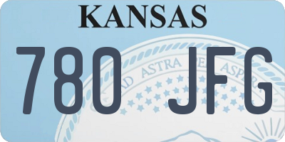 KS license plate 780JFG