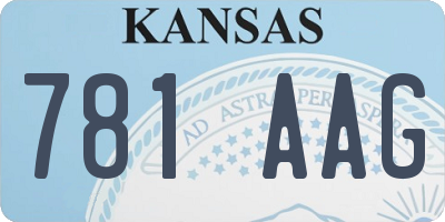 KS license plate 781AAG