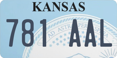 KS license plate 781AAL