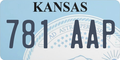 KS license plate 781AAP