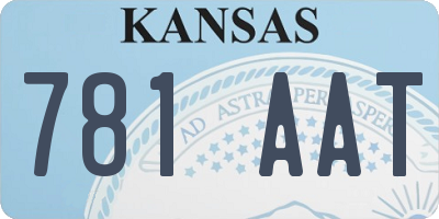 KS license plate 781AAT