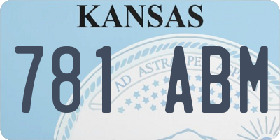 KS license plate 781ABM