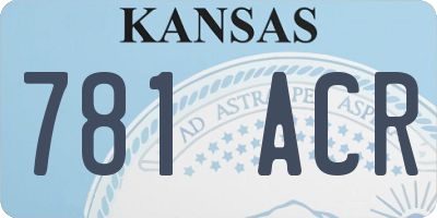 KS license plate 781ACR