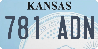 KS license plate 781ADN