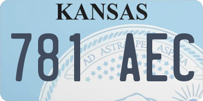 KS license plate 781AEC