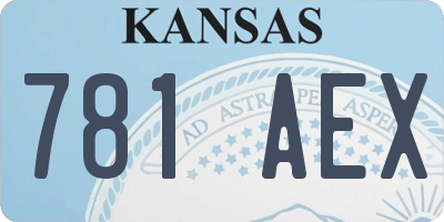 KS license plate 781AEX