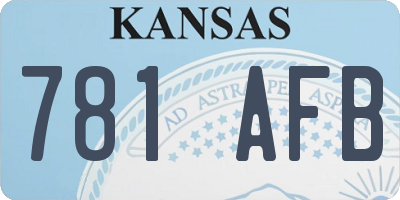 KS license plate 781AFB