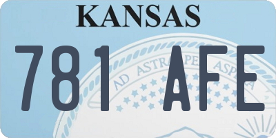 KS license plate 781AFE