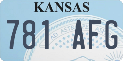 KS license plate 781AFG