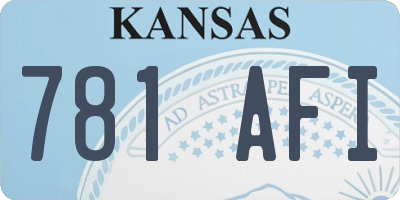 KS license plate 781AFI