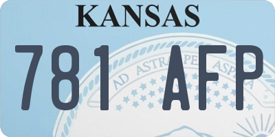 KS license plate 781AFP