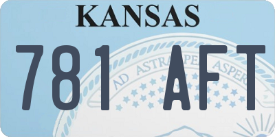 KS license plate 781AFT