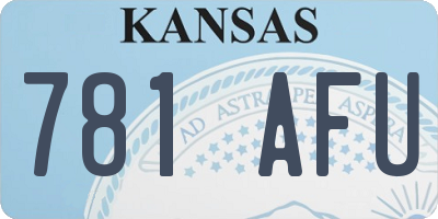 KS license plate 781AFU