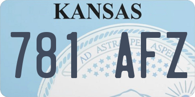 KS license plate 781AFZ