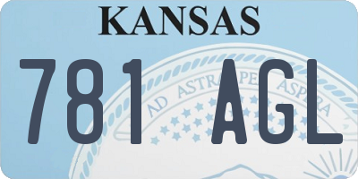 KS license plate 781AGL
