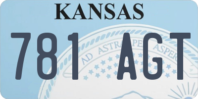 KS license plate 781AGT