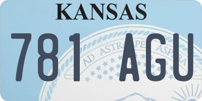 KS license plate 781AGU