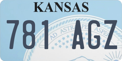 KS license plate 781AGZ