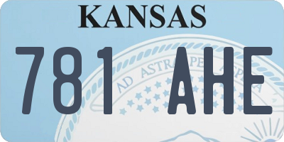 KS license plate 781AHE