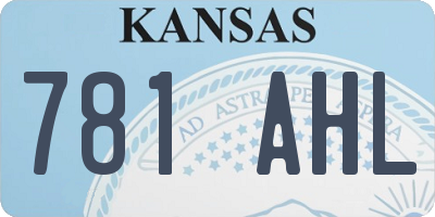 KS license plate 781AHL