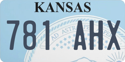 KS license plate 781AHX