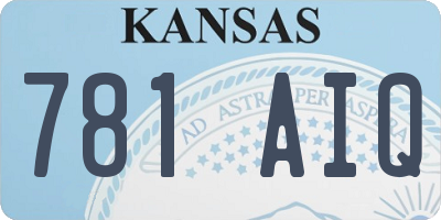 KS license plate 781AIQ