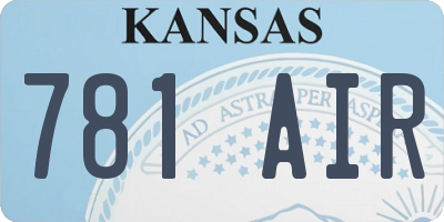 KS license plate 781AIR