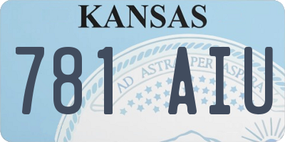 KS license plate 781AIU