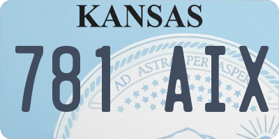 KS license plate 781AIX