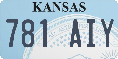 KS license plate 781AIY