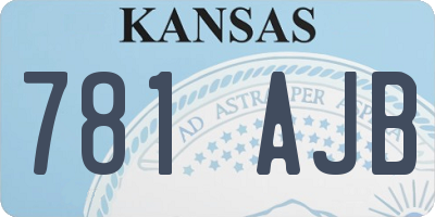 KS license plate 781AJB
