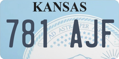 KS license plate 781AJF
