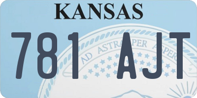 KS license plate 781AJT